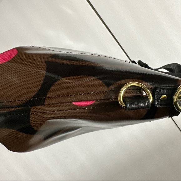 Orla Kiely hand carry crossbody handbag in Abacus Conker - Picture 11 of 12